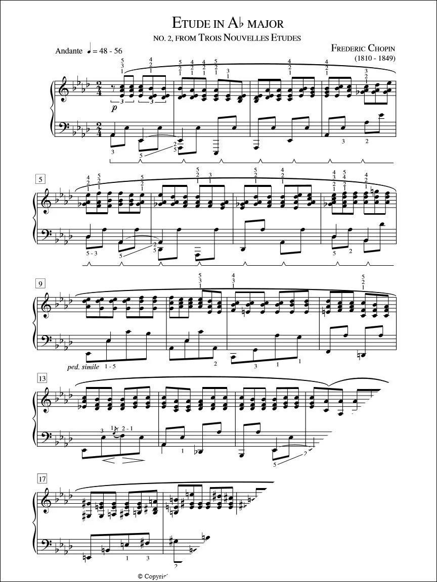 Etude in A Flat Major (No. 2) - Chopin