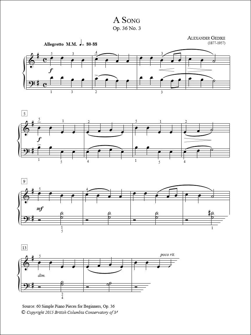 A Song - Gedike