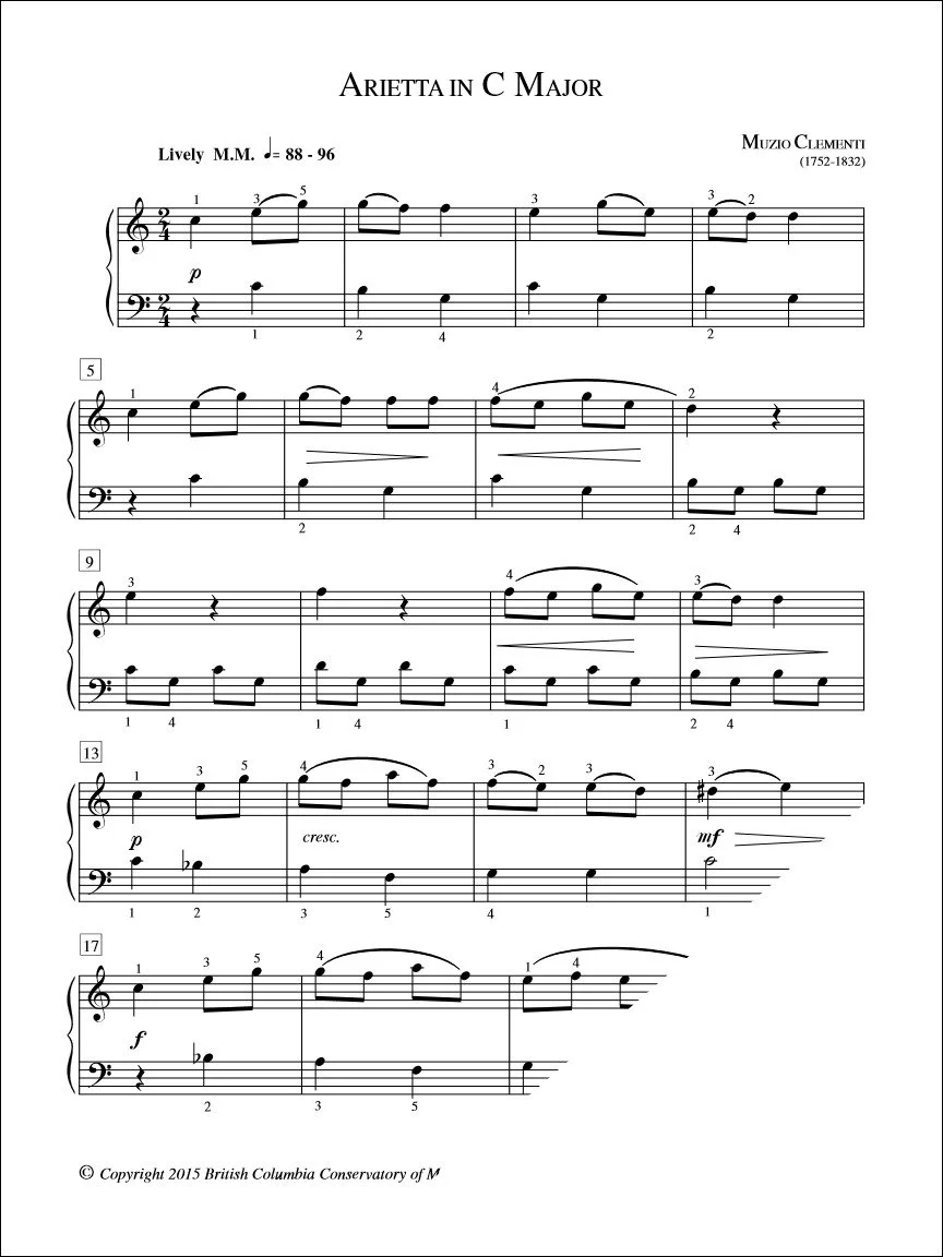Arietta in C Major - Clementi