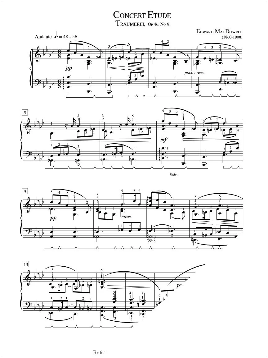 Concert Etude (Op. 46 No. 9) - MacDowell