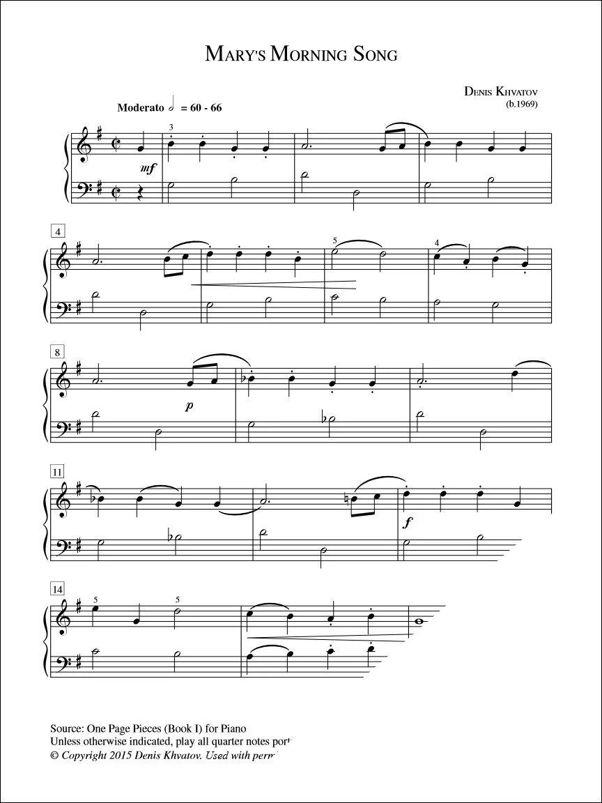 Mary's Morning Song - Khvatov
