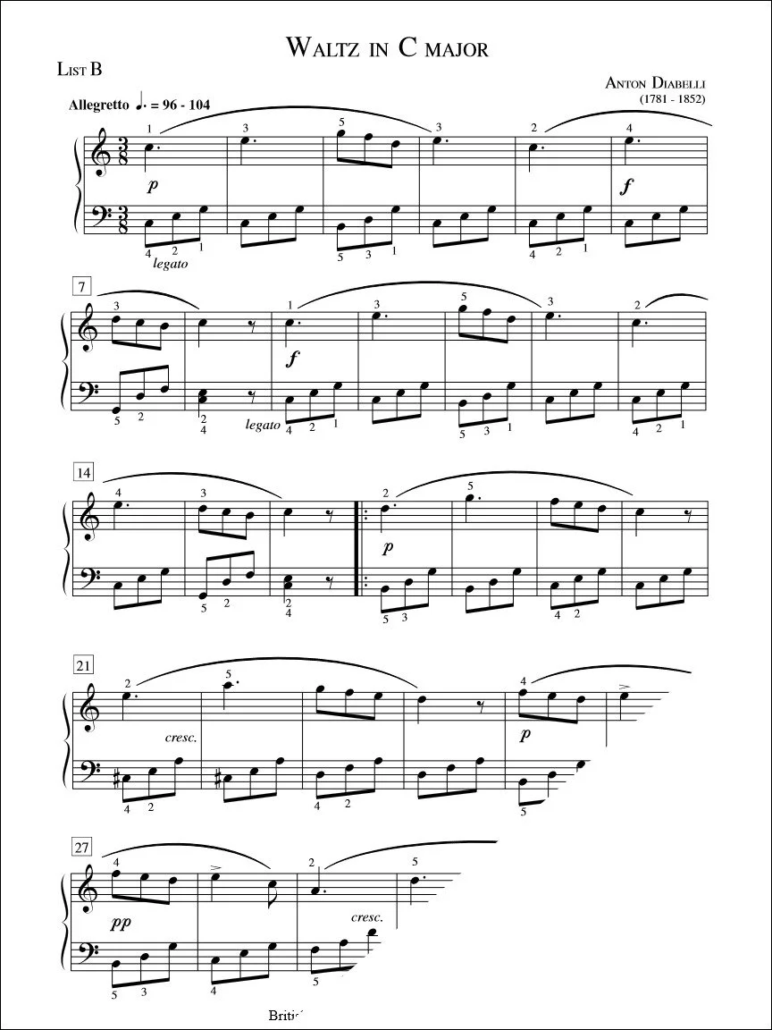 Waltz in C Major - Diabelli