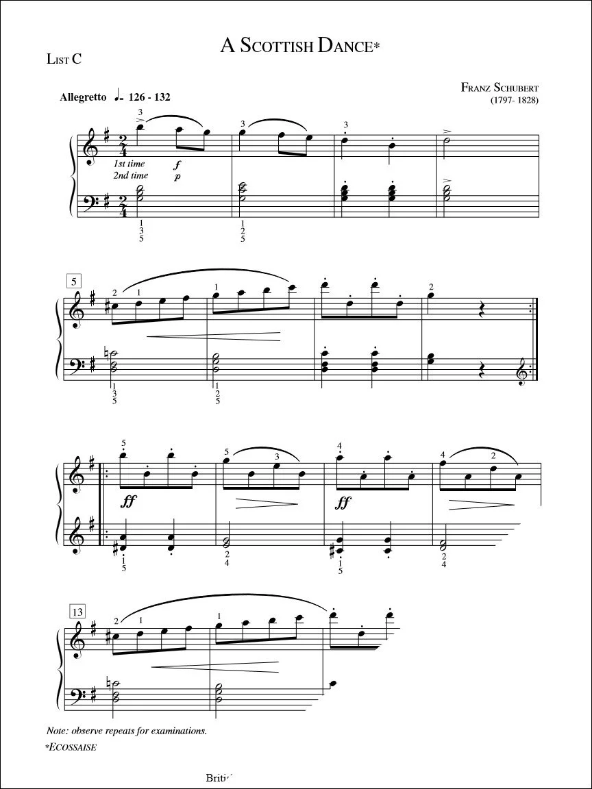 A Scottish Dance - Schubert