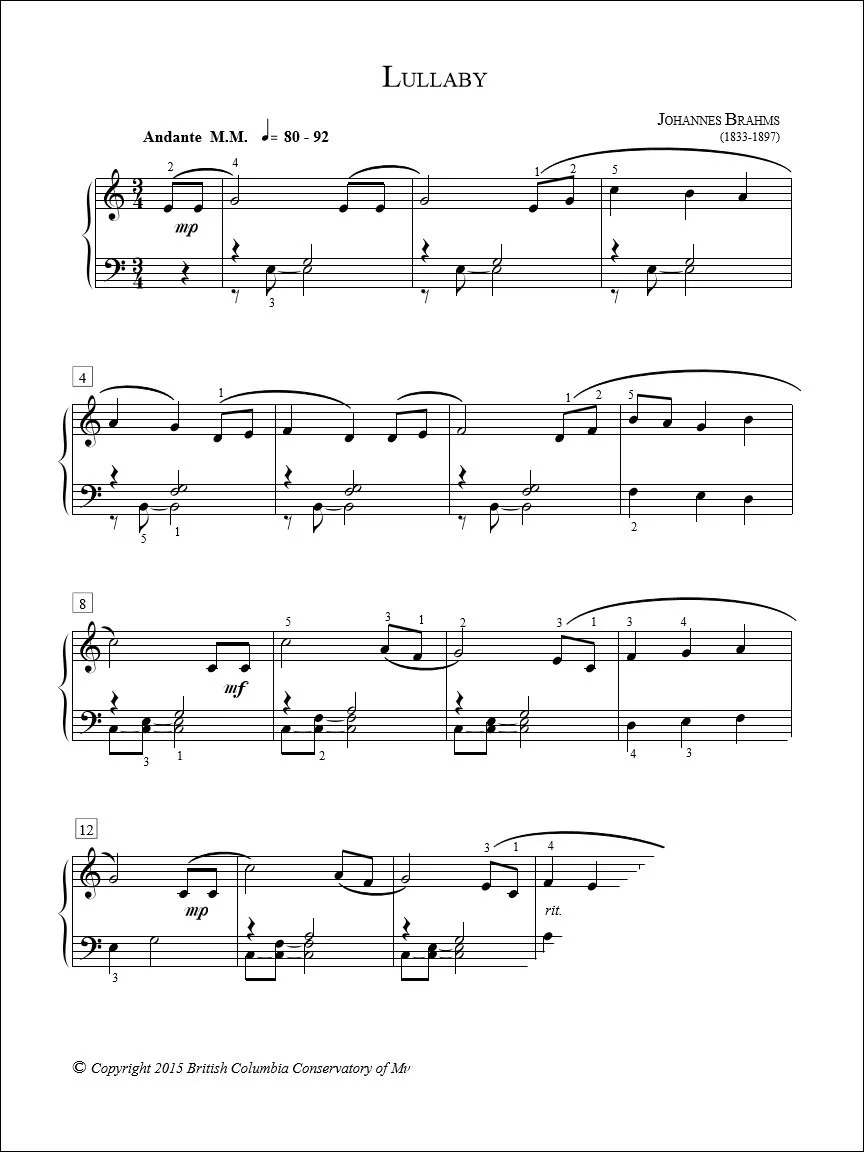 Lullaby - Brahms