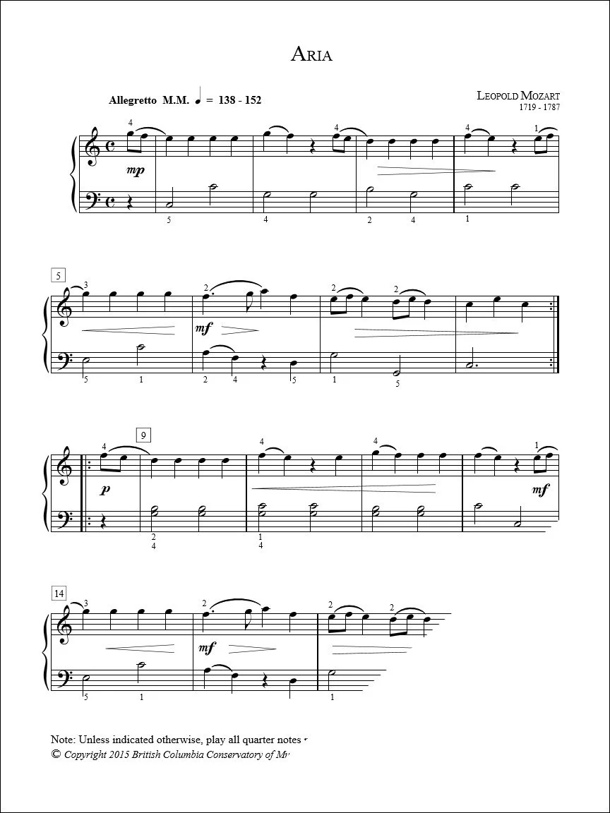 Aria - Mozart