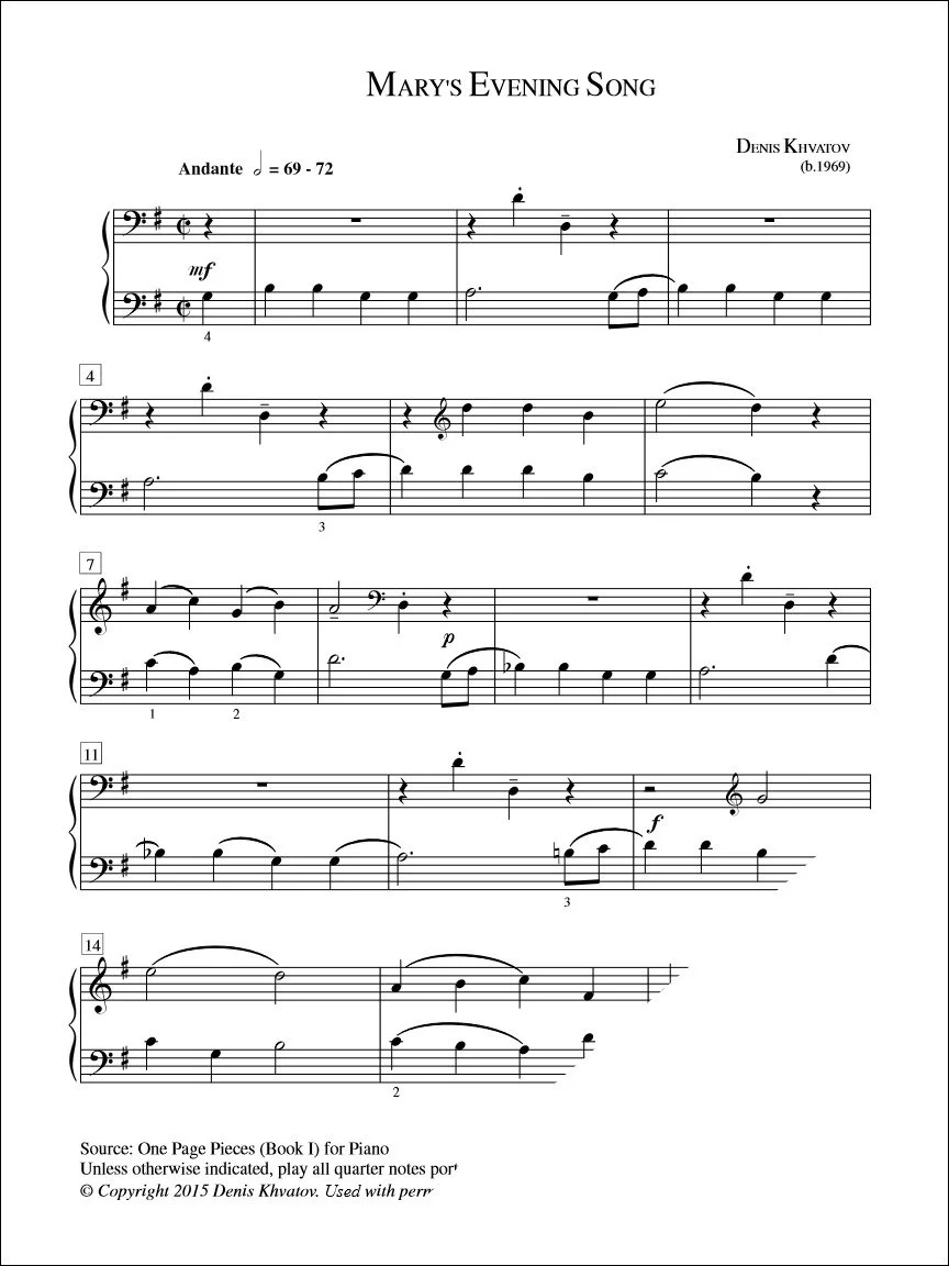 Mary's Evening Song - Khvatov