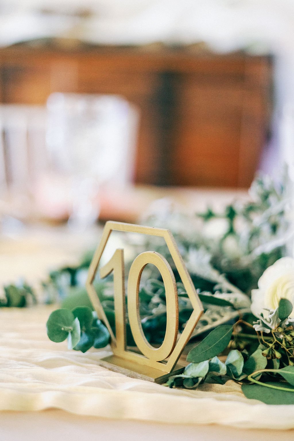 Gold Hex Table Numbers | $0