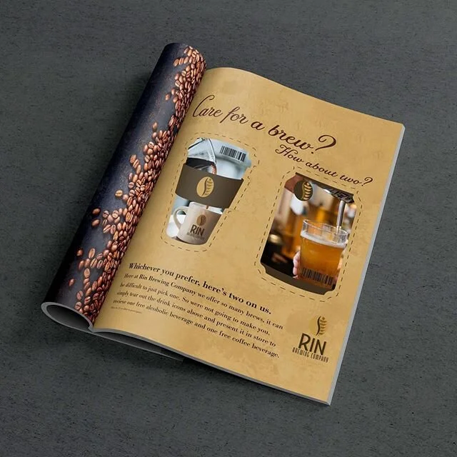 Two magazine ad concepts from my senior design project