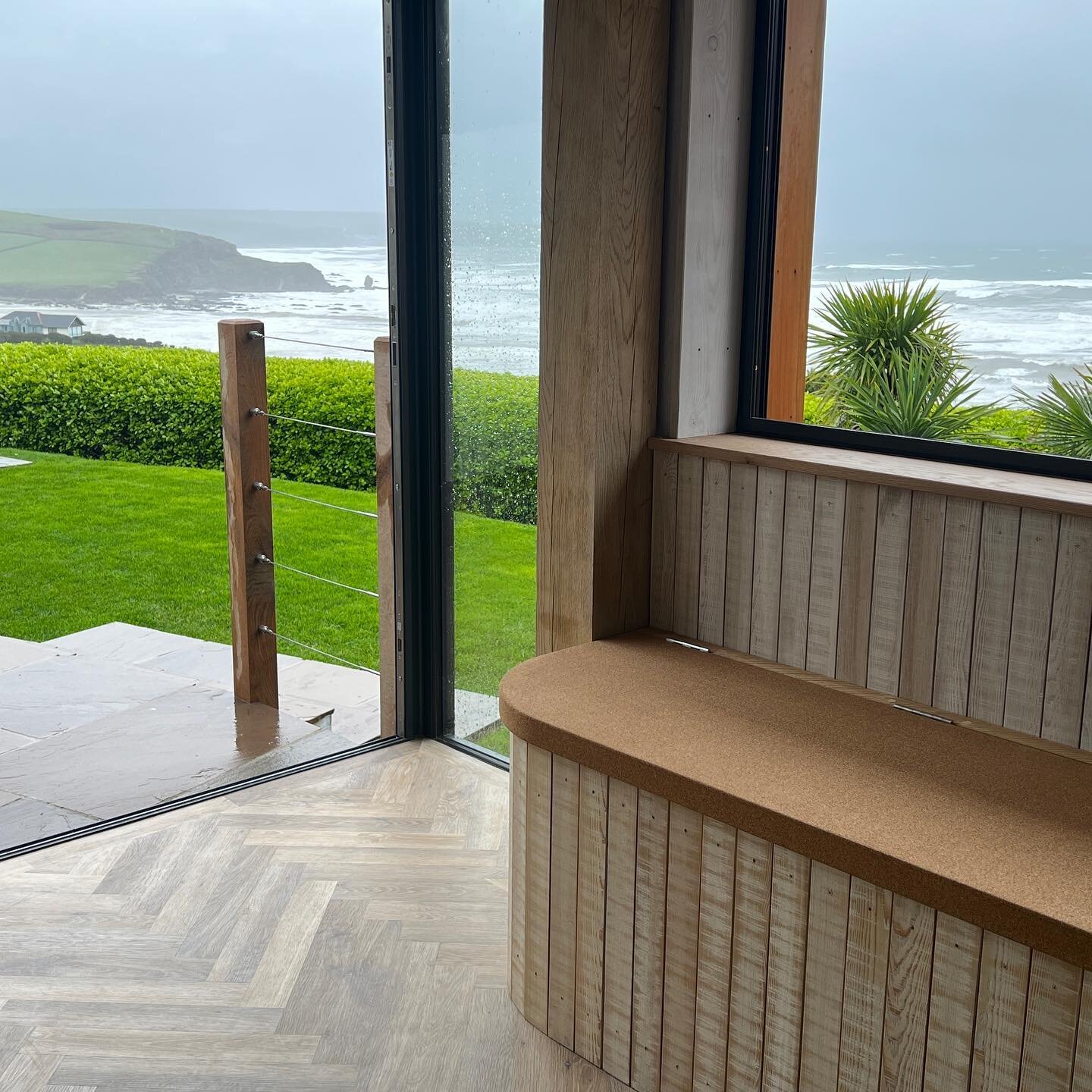 Wild seas this morning - a few more snaps from our recent project perched high overlooking Bantham. 

#wildseas
#outsideinside
#insideoutside
#oakframebuilding 
#timberbuildings 
#bantham
#bigburyonsea 
#southhamsdevon