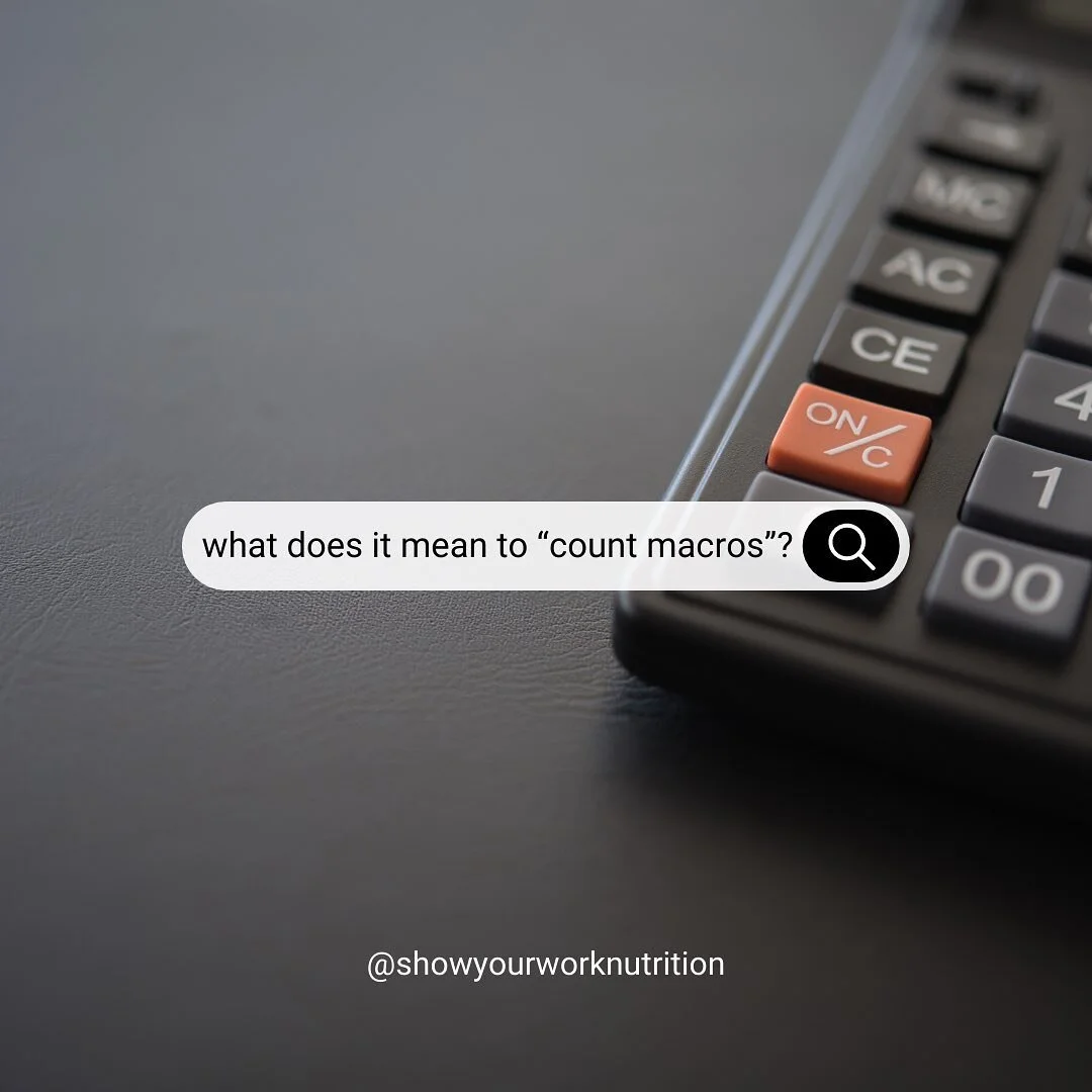 Curious about how to calculate macros for yourself?

Generally, we start with a (maintenance) calorie target. There are multiple ways to estimate this, but they&rsquo;re usually wrong 😂 so my favorite is to simply track food passively for a couple o