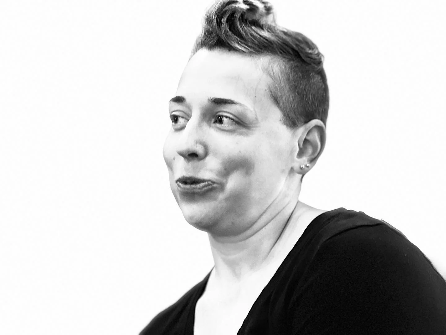 (My friend&rsquo;s 8yo son, whom I&rsquo;ve only met a couple of times, took this candid on her phone a couple of weeks ago while she and I were talking. THEN he randomly heard me on a podcast yesterday and said, unprompted, &ldquo;that sounds like S