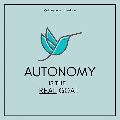The goal of most types of coaching (nutrition, fitness, business, etc.) is to gradually build AUTONOMY.

So it seems obvious that people need to understand WHY they&rsquo;re doing what they&rsquo;re doing.

Humans often start a journey (ANY new journ