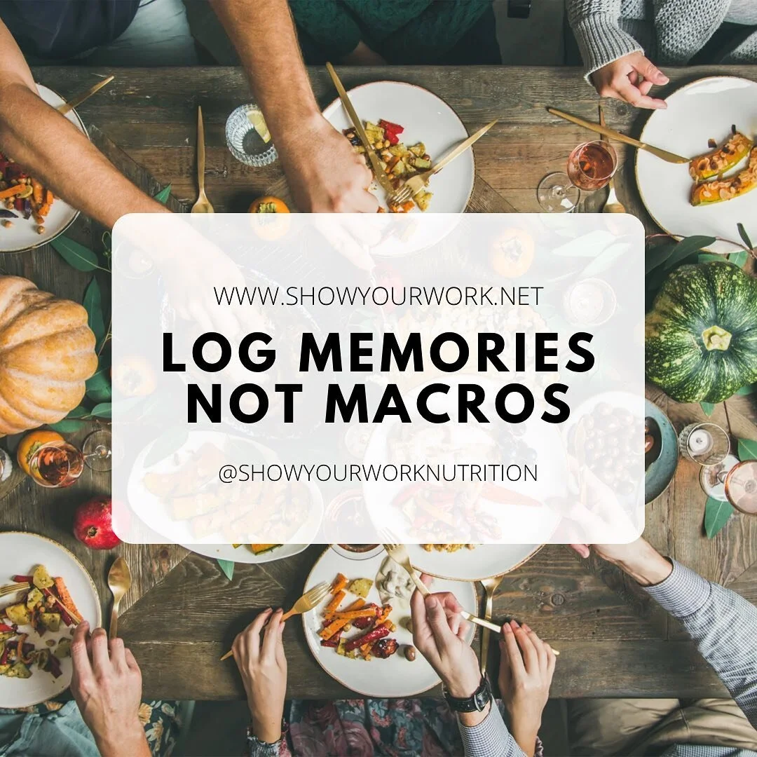 I am definitely not the only one on the internet today reminding you that holidays are not a time for logging macros. They&rsquo;re a time for logging MEMORIES &mdash; savoring good company and good food. Go enjoy yourself. 💙

What I will add, thoug