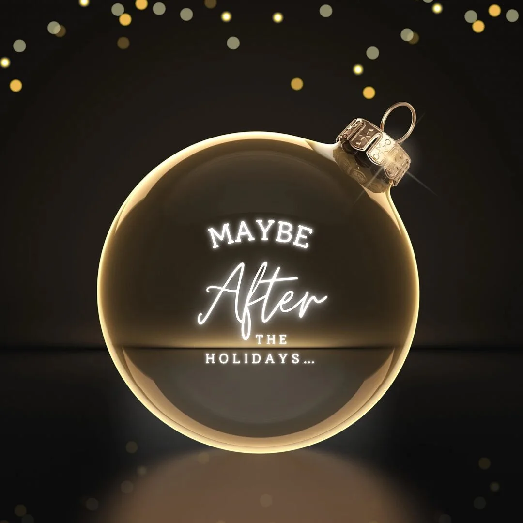 No, you do not need to wait until &ldquo;after the holidays&rdquo;. 🎄
&bull;
First &mdash; nobody is expecting you to change 75 things right out of the gate. Any plan that&rsquo;s individually tailored to you probably needs to begin with at least a 