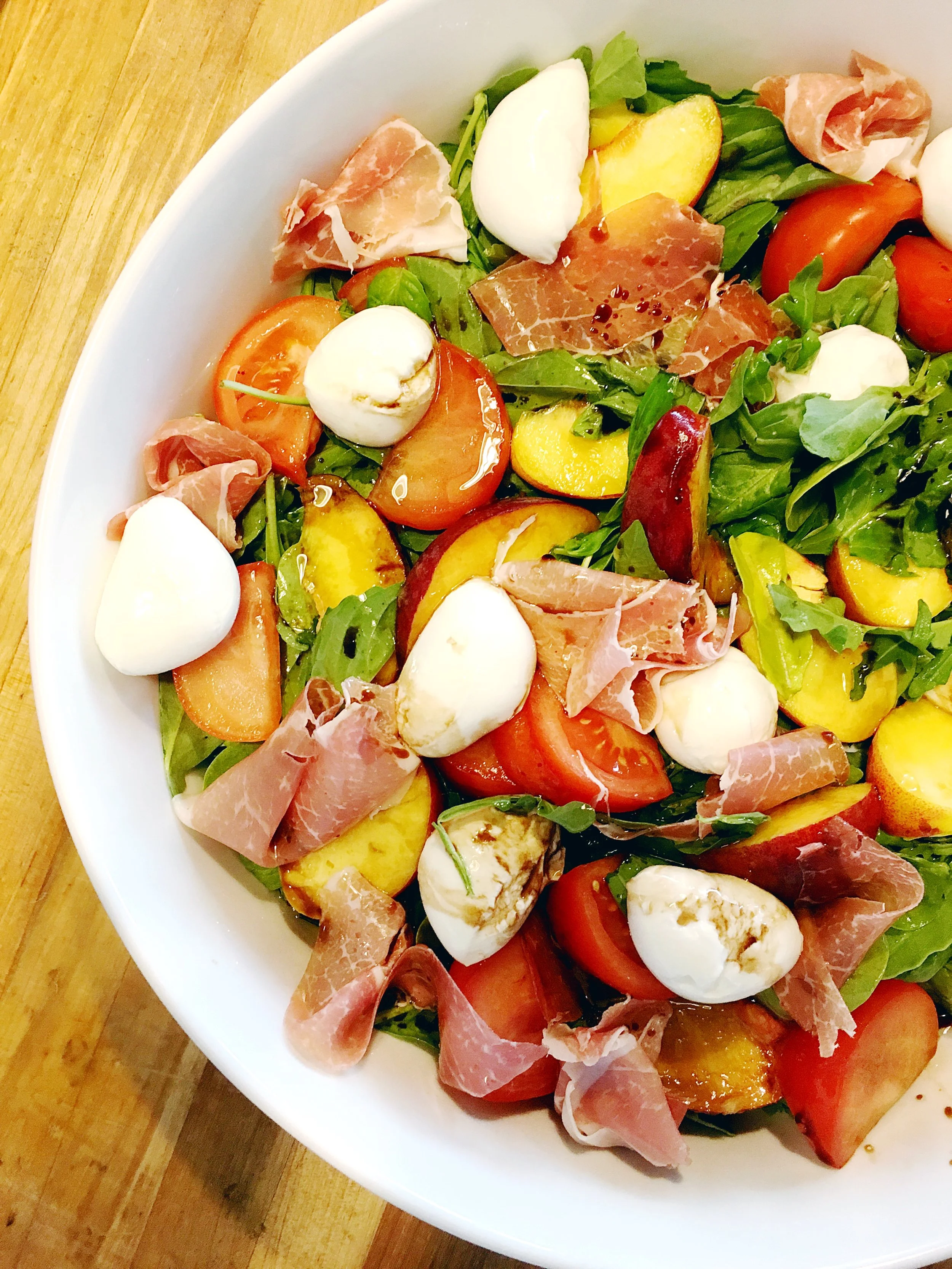 Peach &amp; Procuitto Arugula Salad