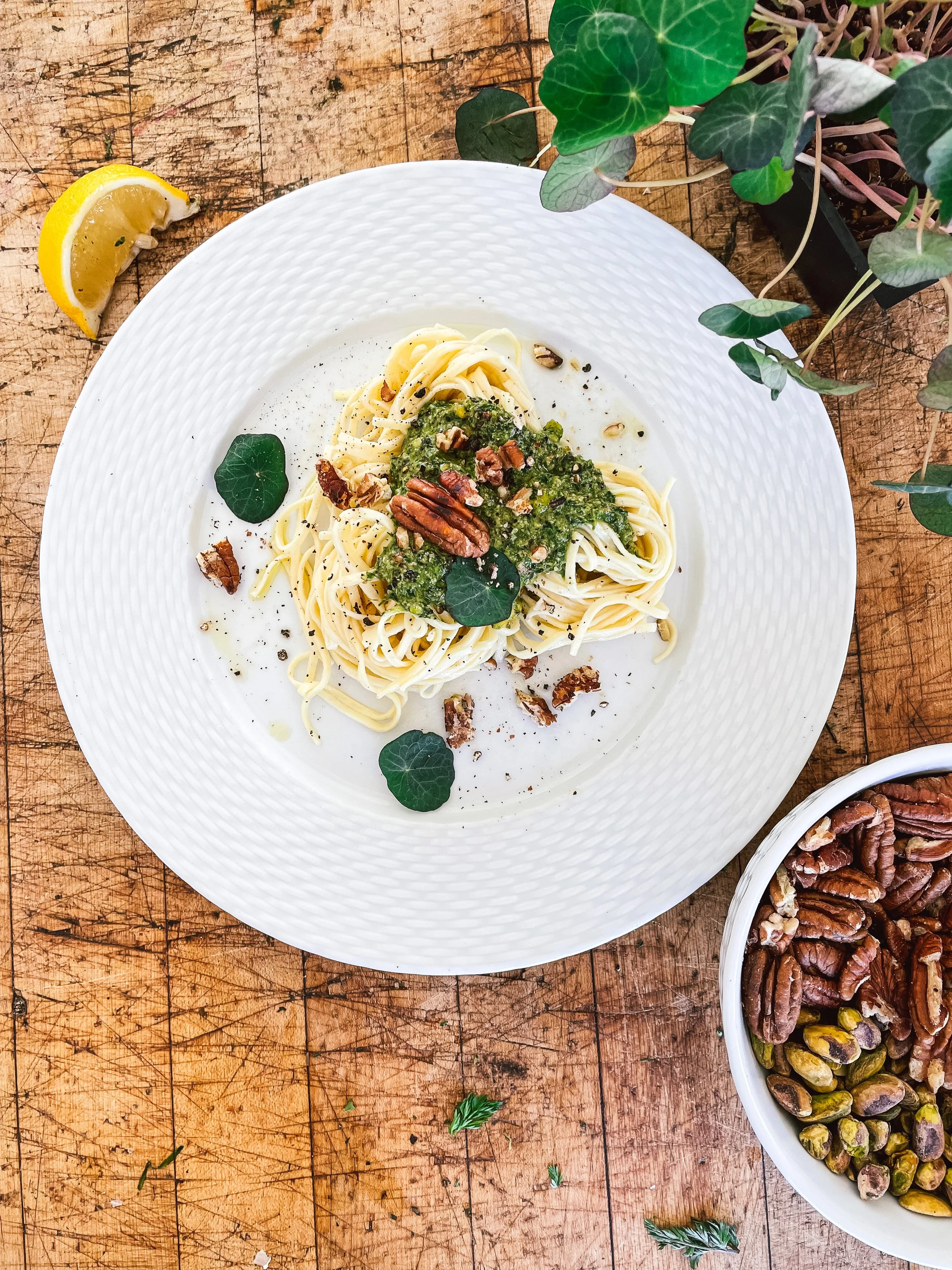 Carrot Top &amp; Moringa Pesto Pasta