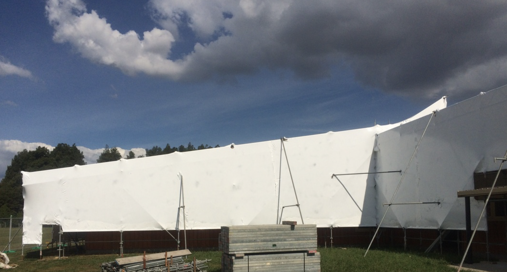 Commercial building shrink wrap applied to Auckland Building.png