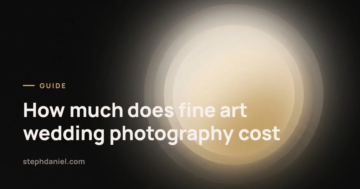 How much does fine art wedding photography cost