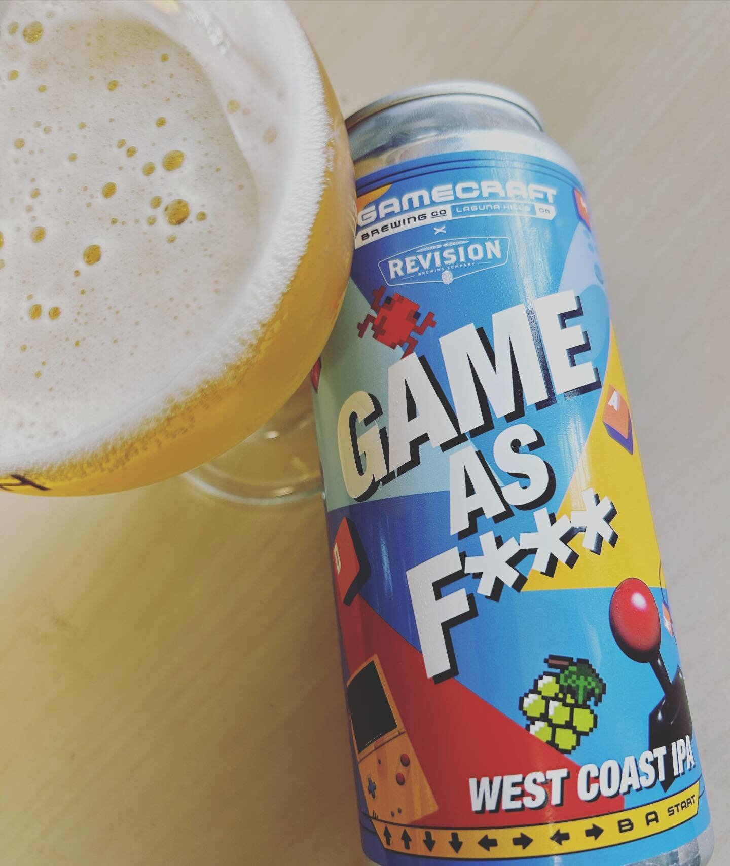 Have I mentioned I love a good collab?! Enjoying this team effort from @gamecraftbrewing x @revisionbrewing - Game as F*** IPA 🍻🍻 #laguna #collaboration