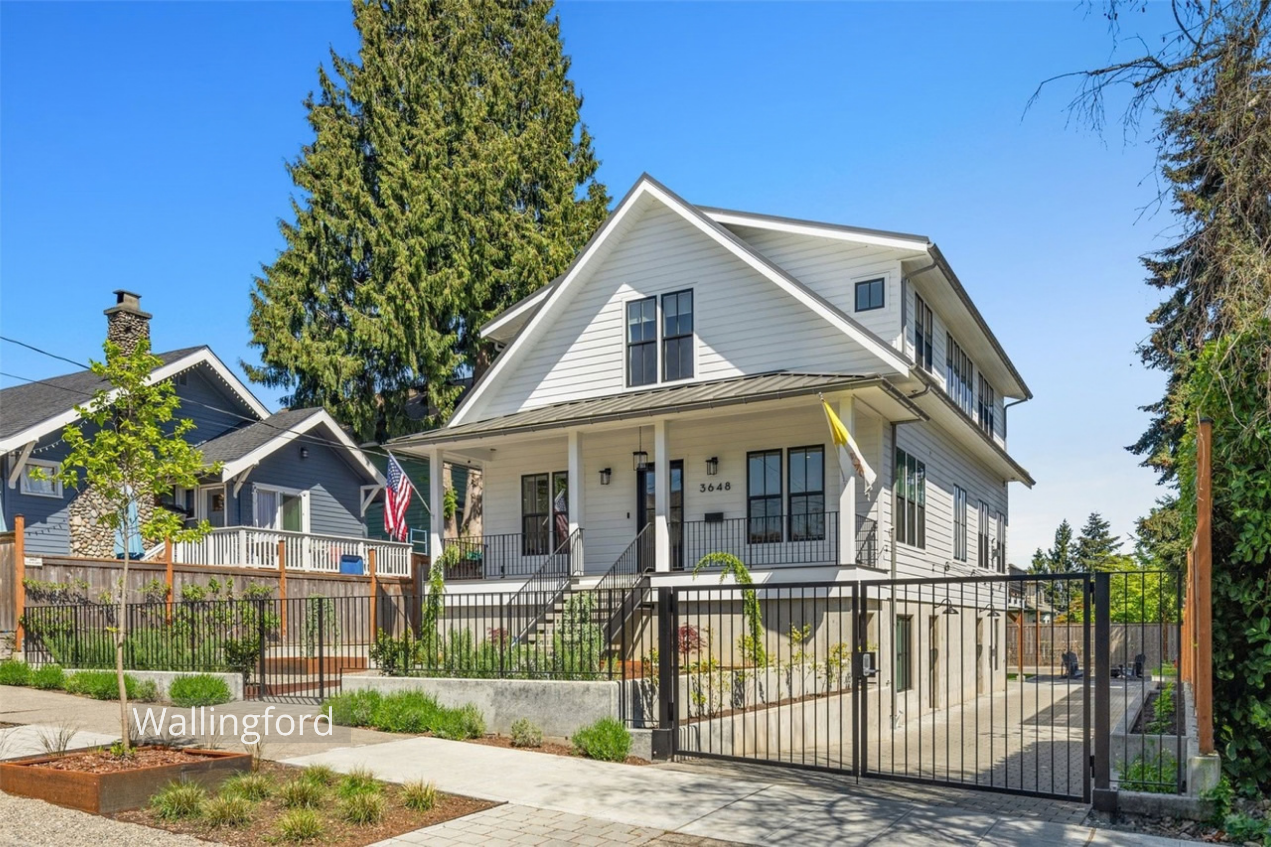 Wallingford
A fire-damaged home in Seattle’s Wallingford neighborhood became a custom modern farmhouse, rebuilt from the foundation up. Designed by ECCO Architecture & Design, the home includes a daylight accessory dwelling unit, carefully framed vie