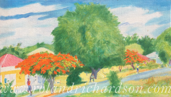 Two Flamboyants and Large Tamarind Tree in the Valley.png
