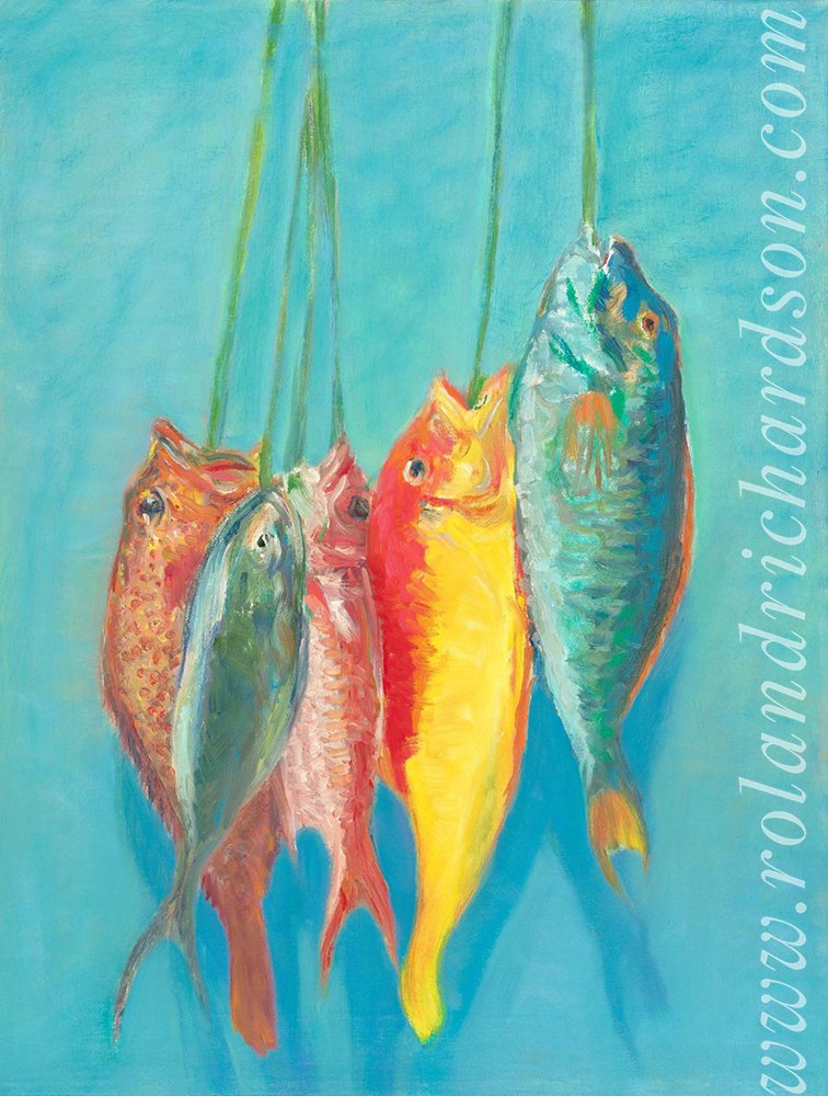 Strap of Rainbow Fish in Red, Yellow & Blue