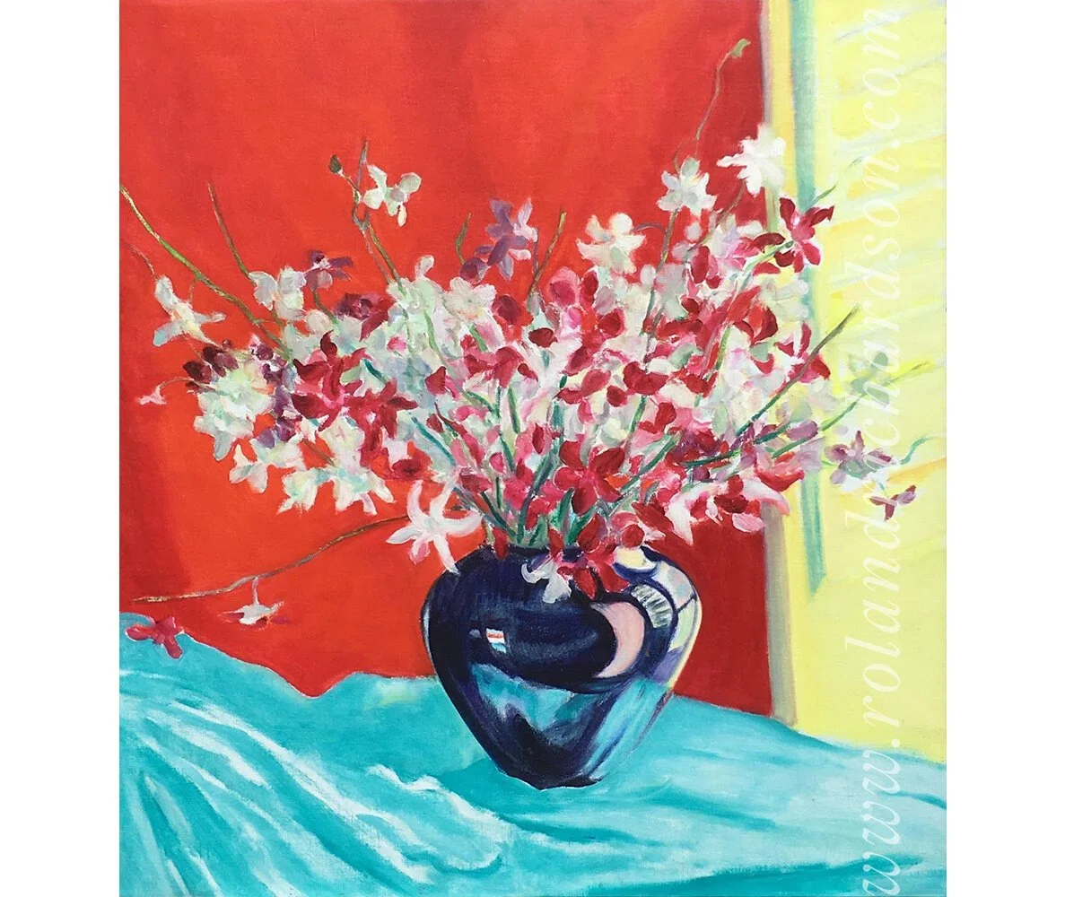Orchid+Spray+with+Red+and+Turquoise+Clothwm.JPG