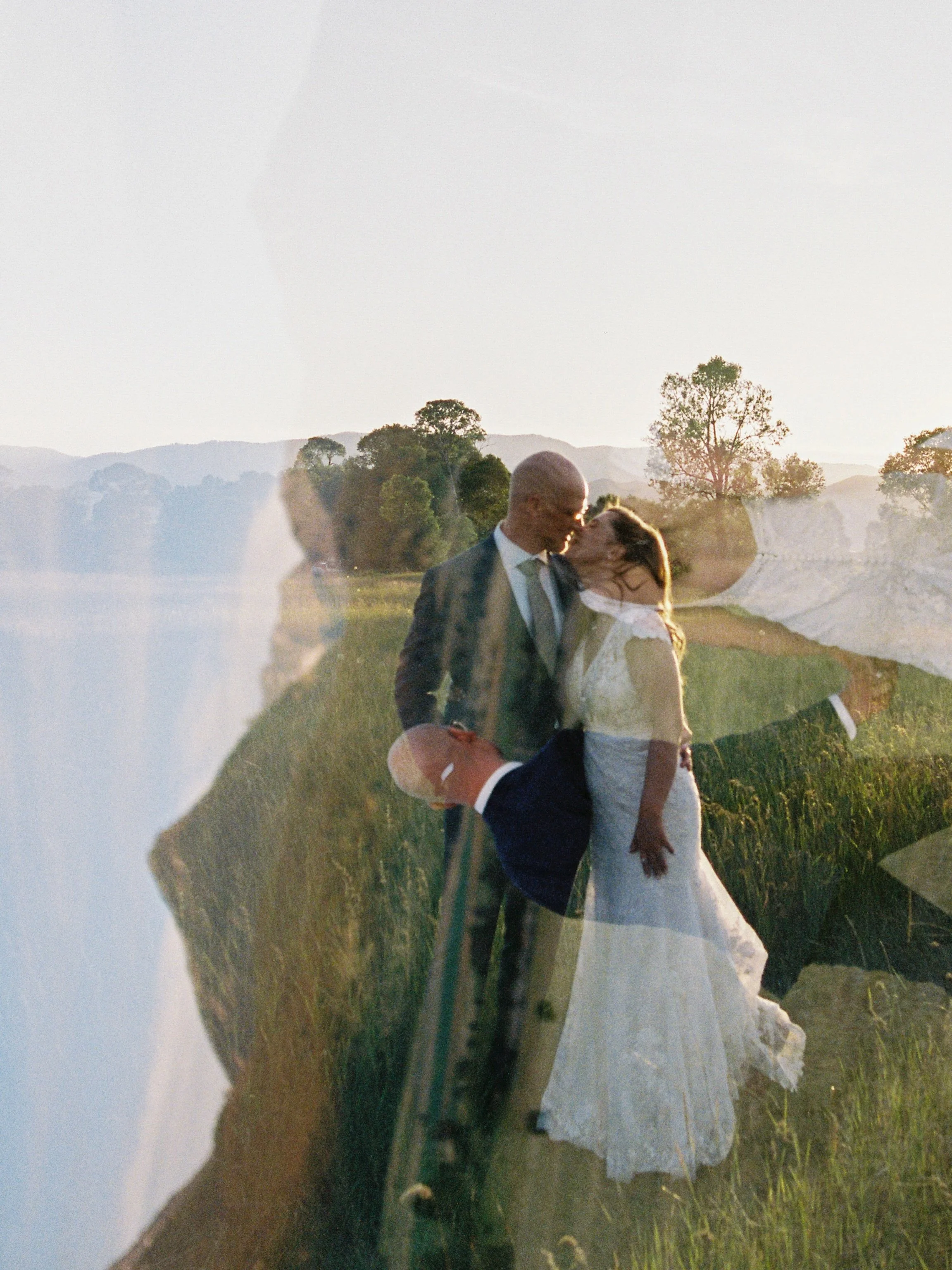Tommy &amp; Kim!!

Most of these photos were taken on film, including the double exposure (a happy accident!) and are some of our favorites. This day and these two were filled with so much joy and you can feel it in their photos. 💛