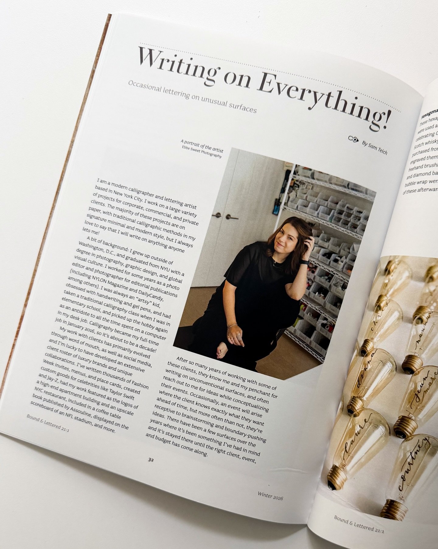 Excited to be featured in the latest issue of Bound &amp; Lettered magazine! The team reached out a few months ago with 10 specific projects of mine they had in mind for me to share, and it was fun going back and talking about some of my most memorab