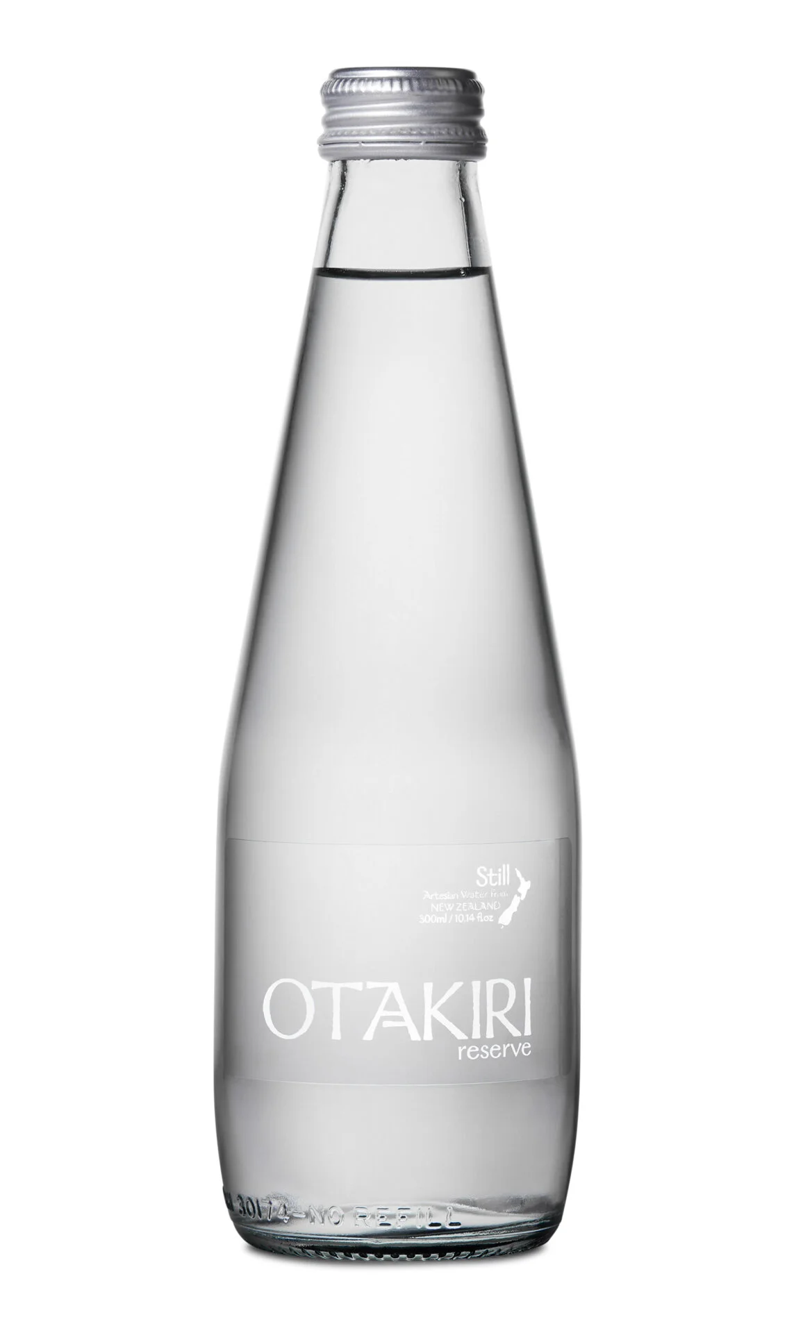 Glass water bottle product photography clear glass tauranga papamoa new zealand white label