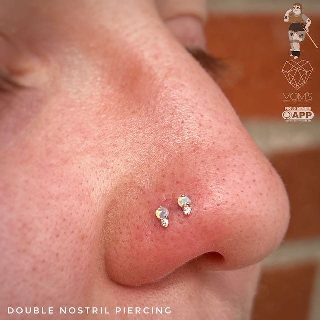 Double nostril piercing