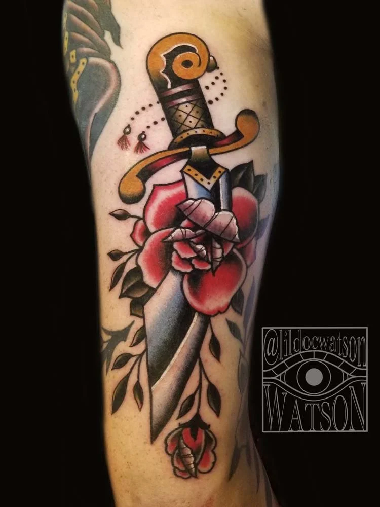 Traditional Rose & Dagger
