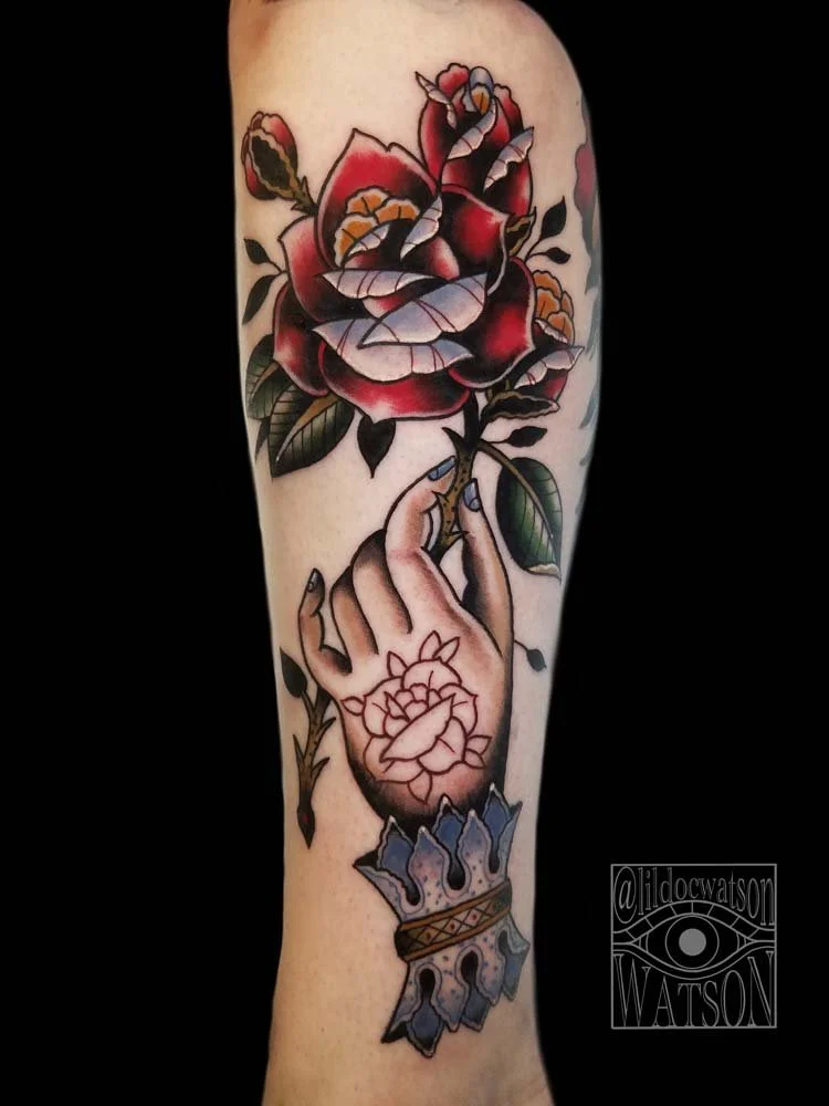 Traditional Hand & Rose