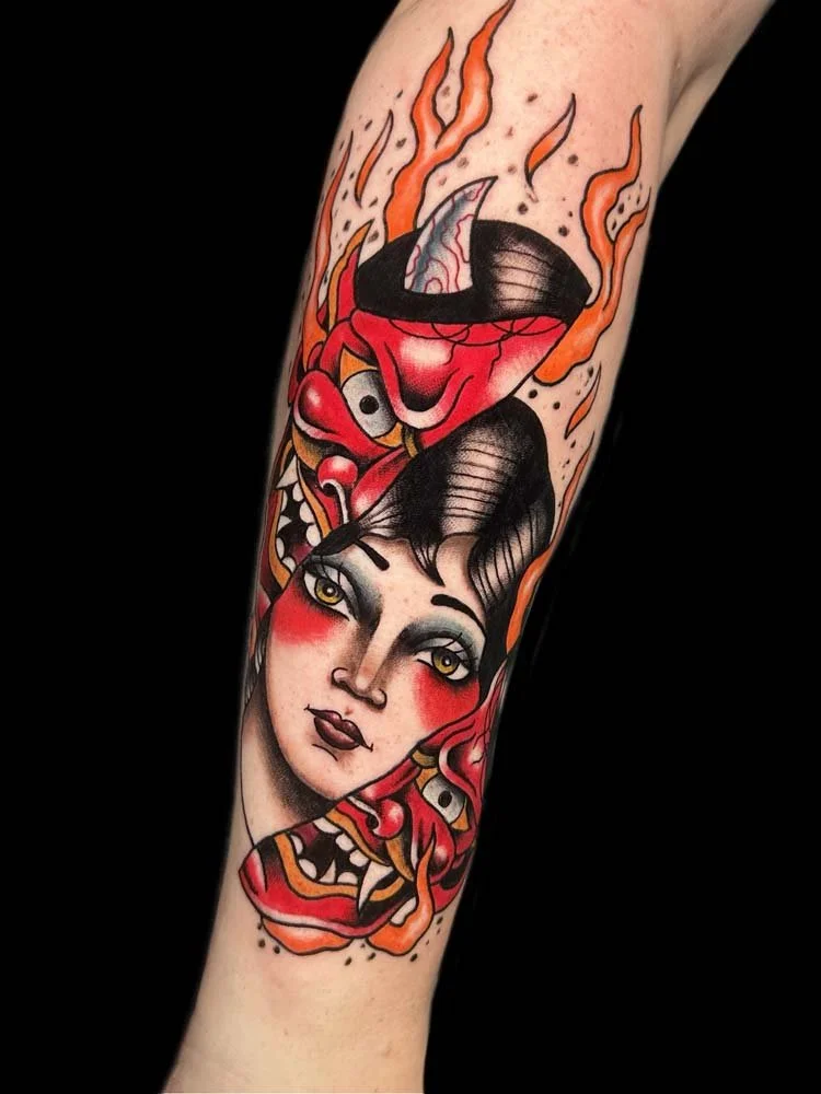 Traditional Ladyhead & Devil Mask
