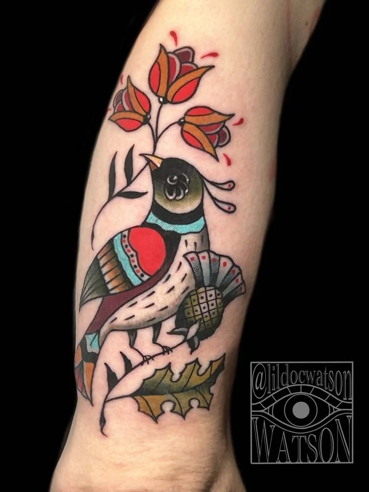 Traditional Bird Tattoo