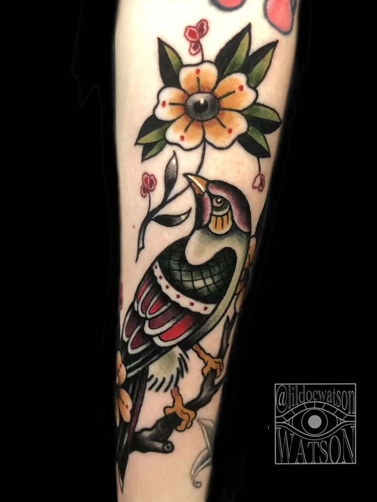 Traditional Bird Tattoo