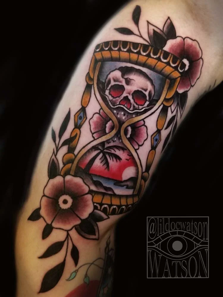 Traditional Hourglass Tattoo