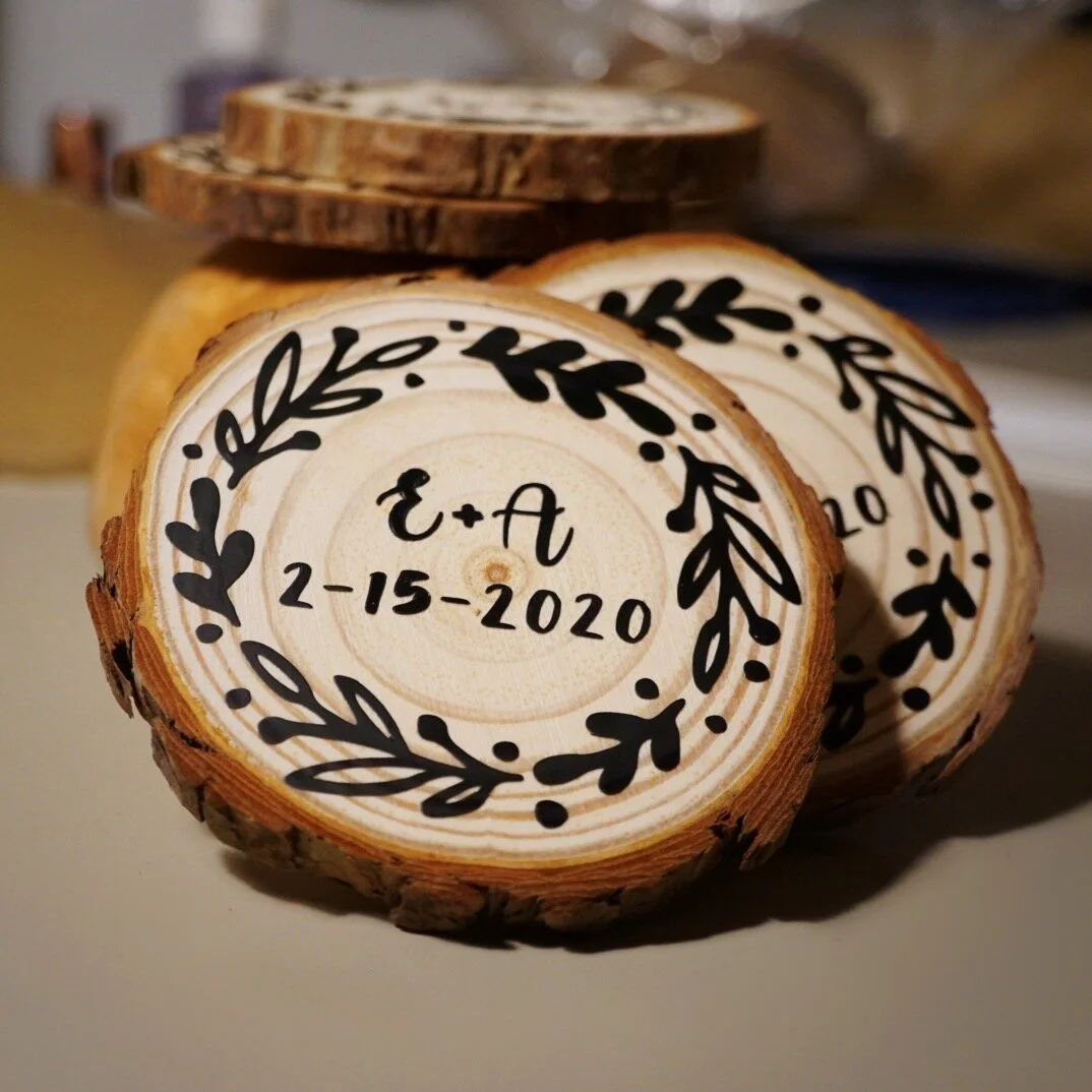 Wood Coaster Party Favors