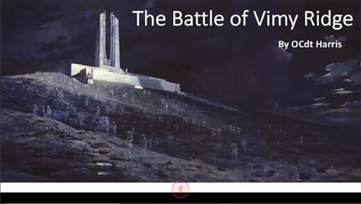 #VimyRidge Presentation &bull; 22 April 2020⁣⁣
⁣⁣
Our cadets are still working hard and finding ways to learn during self isolation! On Wednesday evening, OCdt Harris taught cadets about the Battle of Vimy Ridge and its importance to Canada.⁣⁣
⁣⁣
The