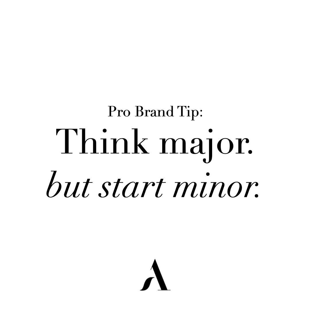 Think major, start minor - Jump in and get started⁣
It seems like most aspiring entrepreneurs delay acting on an idea until all of the stars aligned. Moreover, even when they do begin, they believe they need to expend massive resources and create a c