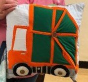 Rose's Dumpster reading cushion