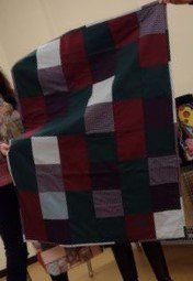 Deborah's quilt made on a overlocker