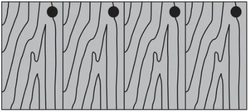 Consecutive veneer arrangement