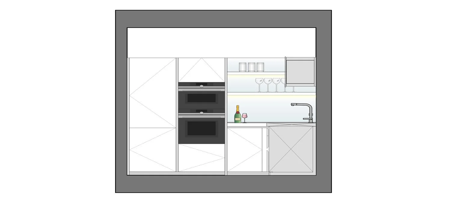 bulthaup b1 kitchen ex display bath elevation 3