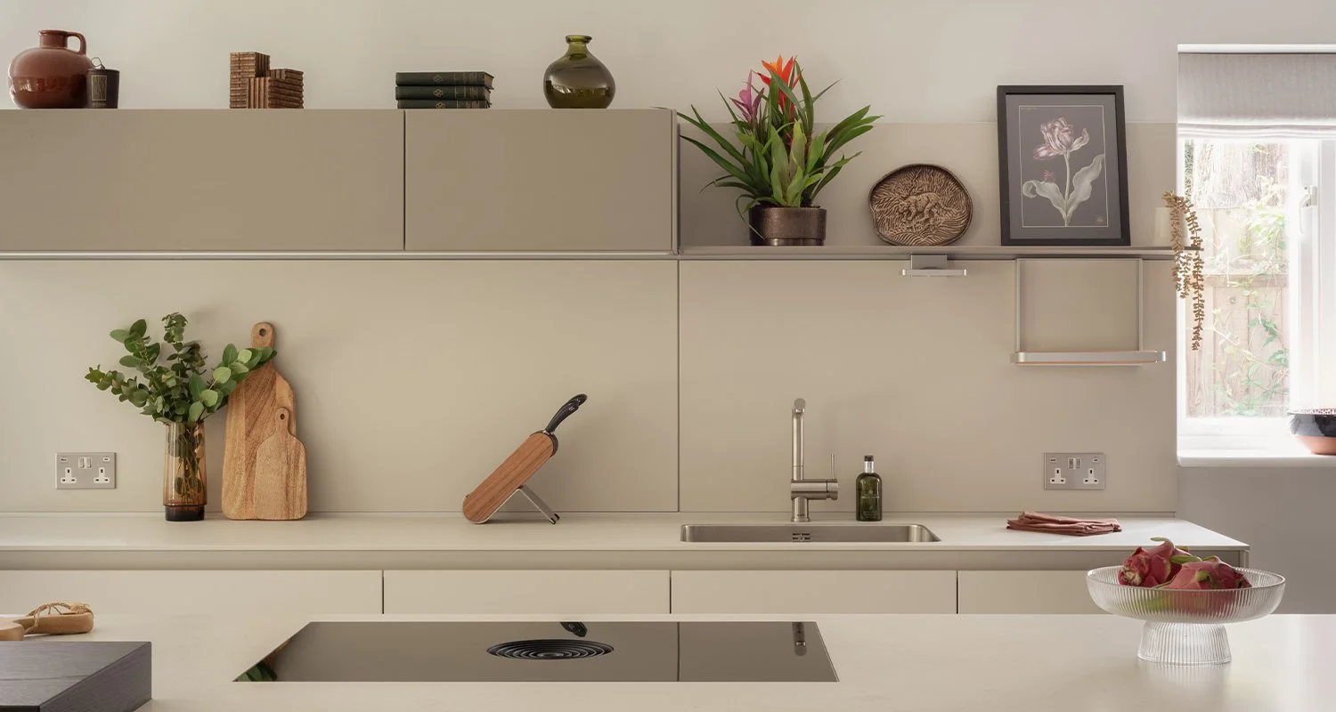 Light-filled Bulthaup kitchen design with indoor outdoor connection and garden views