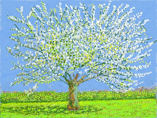 David Hockney, “No 180”, 11th April 2020. iPad painting, © David Hockney.