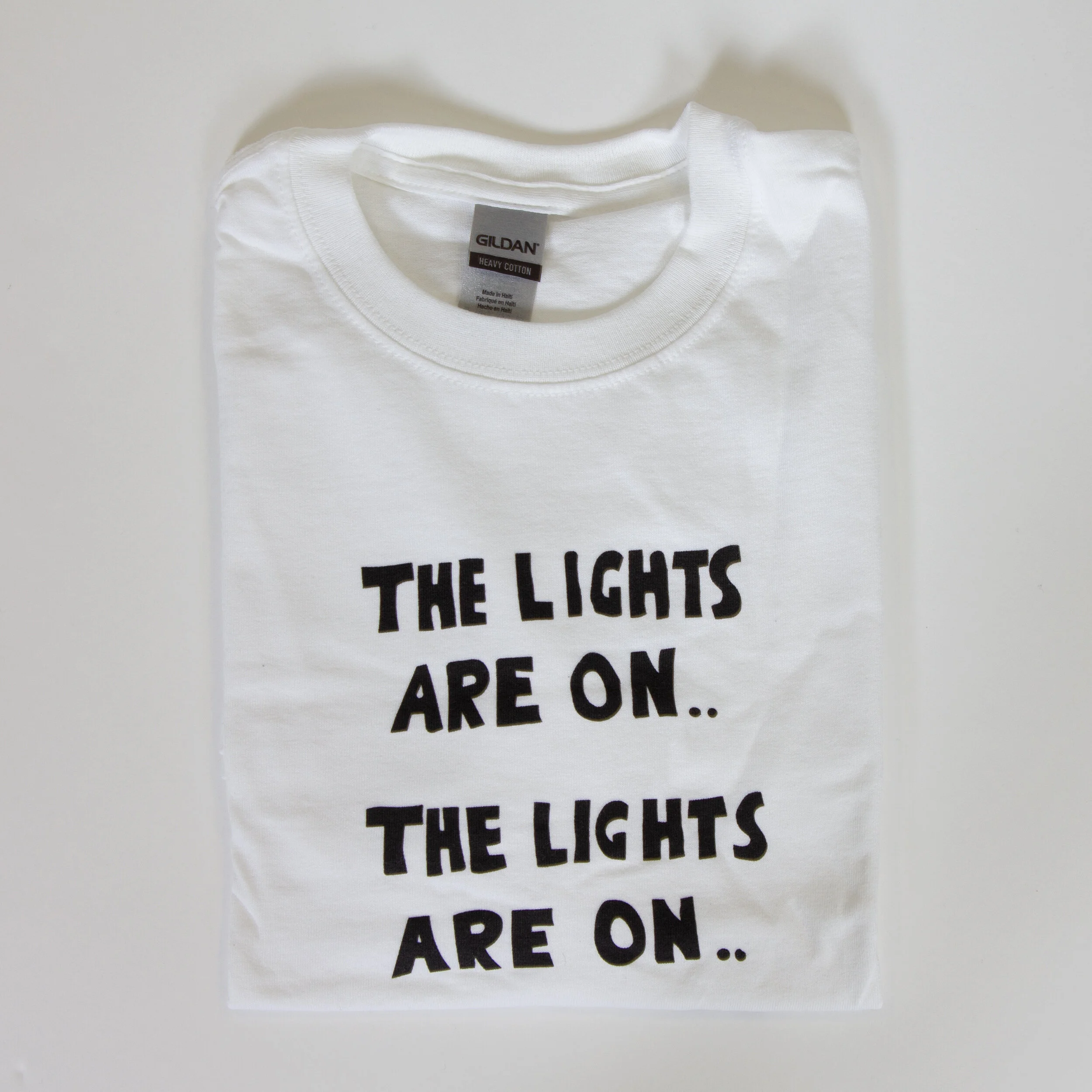 The Lights Are On - White tshirt