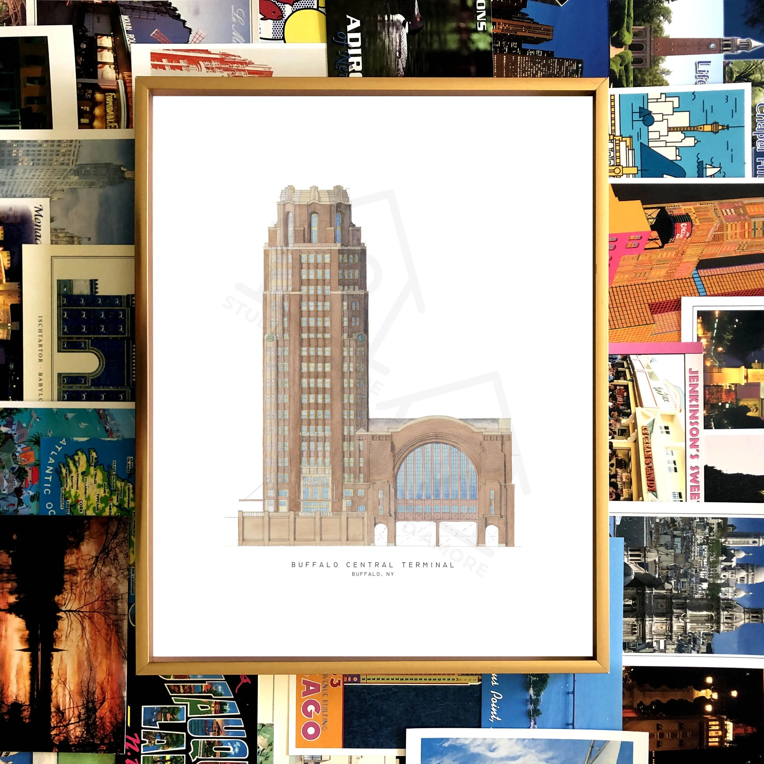 Buffalo Central Terminal Watercolor Print