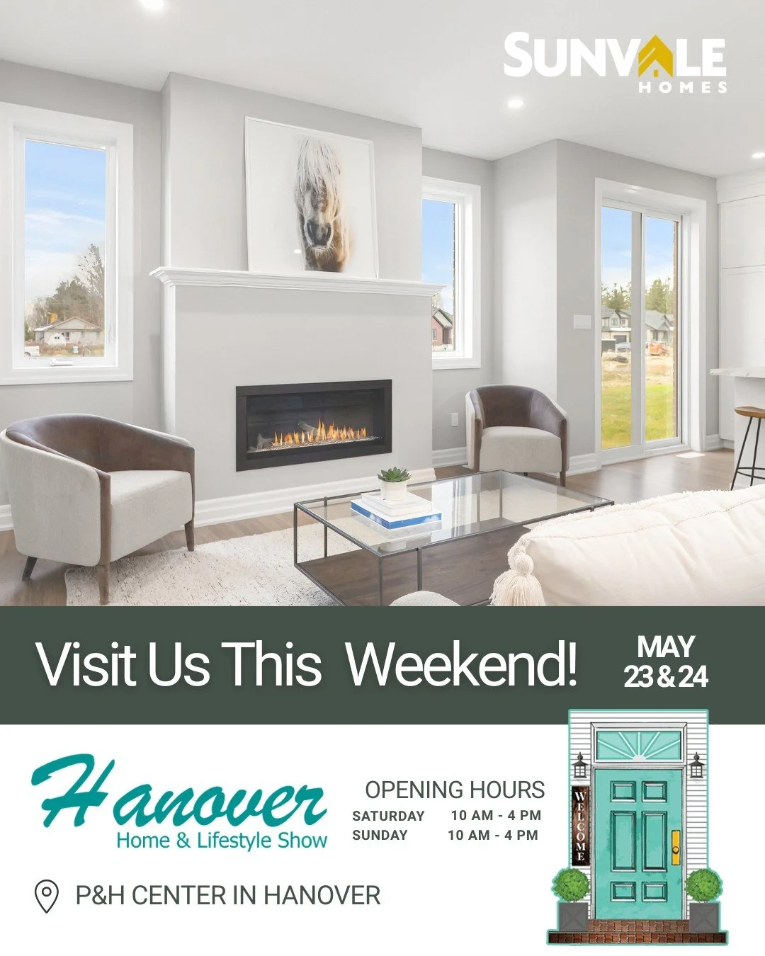 Visit us this weekend at the Hanover Home &amp; Lifestyle Show!

Donna will be there representing Sunvale Homes &amp; the Carriage Crossing Community. Don't miss our booth and giveaway!

 #CarriageCrossingCommunity #TownofDurham #SunvaleHomes #newhom