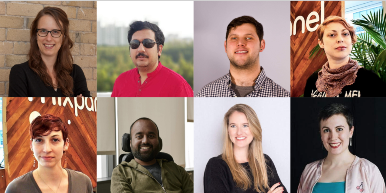 Image Description: Eight headshots of Tech Disability Project contributors.